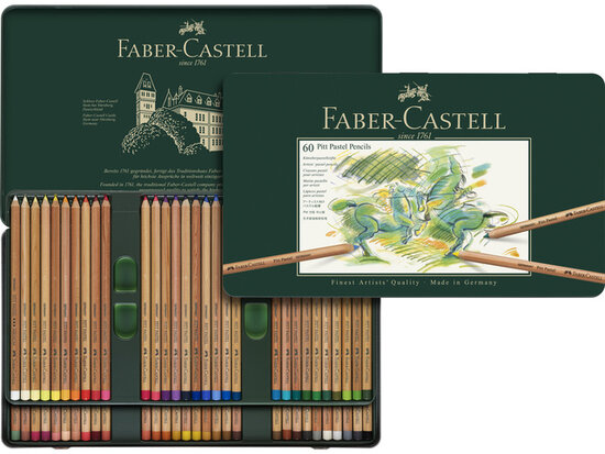 Faber-Castell Pitt Pastel Potloden 60 stuks in metalen etui