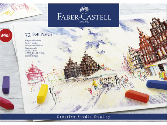 Faber-Castell Pastelkrijt Creative Studio softpastel set 72 halve lengte