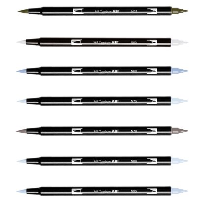 Tombow ABT Dual Brush Pen Grijstinten