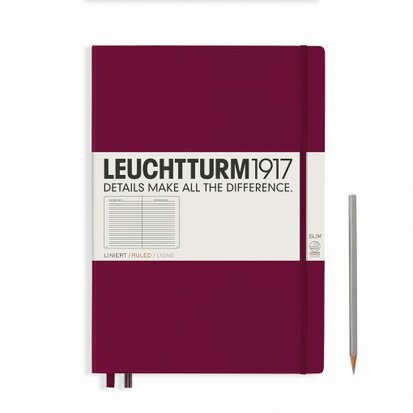 Leuchtturm  A4+ Master Slim Hardcover Notitieboek Port Red