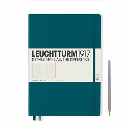 Leuchtturm A4+ Master Slim Hardcover Notitieboek Pacific Green