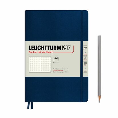 Leuchtturm A5 Medium Softcover Notitieboek Navy