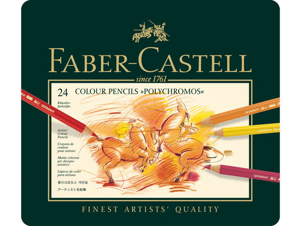 Faber-Castell Polychromos Kleurpotlood 24 in blik