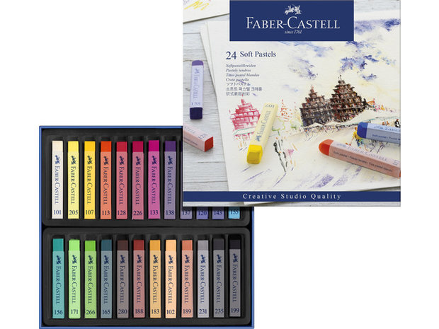 Faber-Castell Pastelkrijt Creative Studio softpastel set 24
