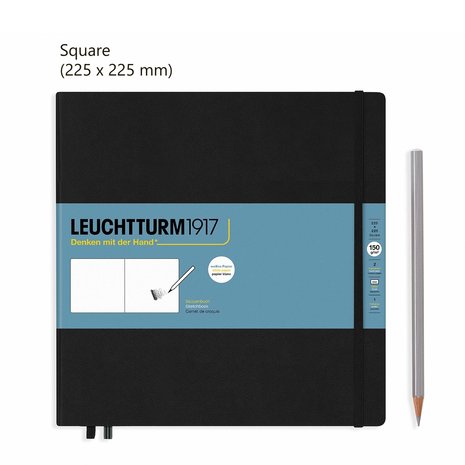 Leuchtturm Square Schetsboek Black