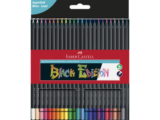 Faber-Castell Black Edition Kleurpotloden a 24 stuks