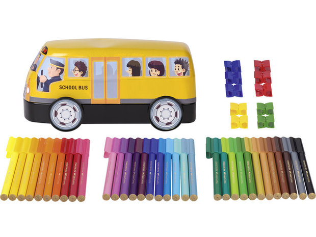 Faber-Castell Connector Viltstift 'Schoolbus'