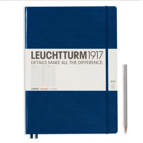 Leuchtturm A4+ Master Slim Hardcover Notitieboek Navy