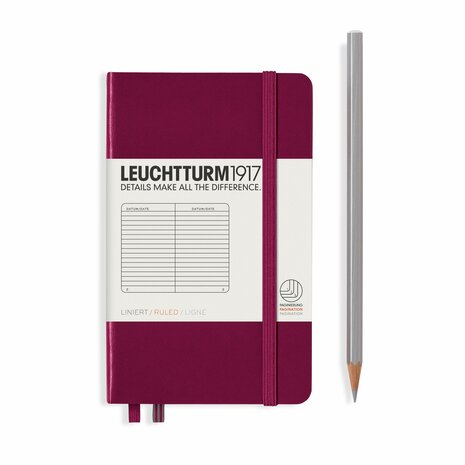 Leuchtturm A6 Pocket Hardcover Notitieboek Port Red