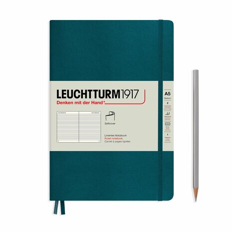 Leuchtturm A5 Medium Softcover Notitieboek Pacific Green
