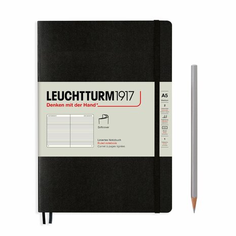 Leuchtturm A5 Medium Softcover Notitieboek Black