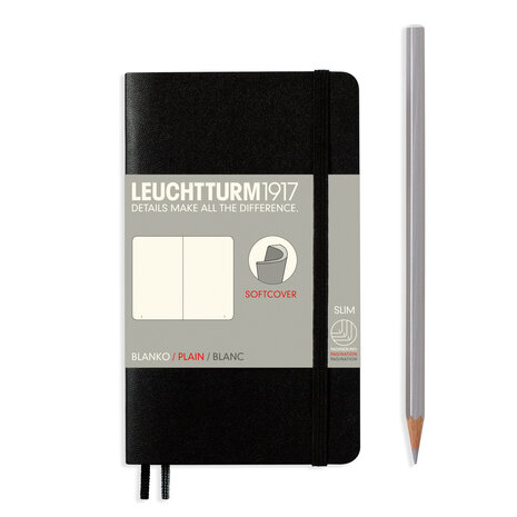 Leuchtturm A6 Pocket Softcover Notitieboek Black 