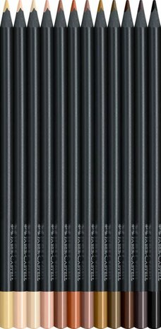 Faber-Castell Black Edition skin tones Kleurpotloden a 12 stuks