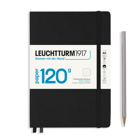 Leuchtturm A5 Hardcover Notitieboek 120 g/m² Black